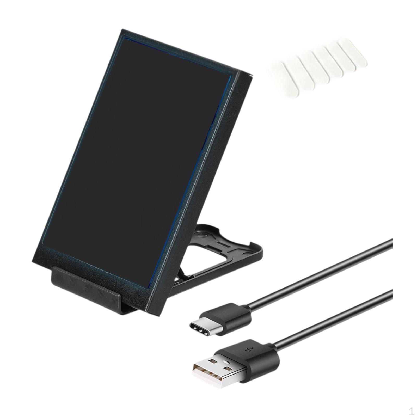 

3,5-дюймовый мини-экран IPS USB C, металлический корпус, прочный, горизонтальный, вертикальный, температура ПК чёрный