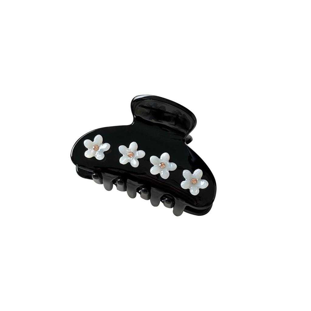 Luxurious Oversized Flower Hair Claw Charming Acetate Rhinestone Grab Clip For Women