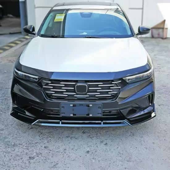 Compatible with 2025 Honda Accord Three-Section Front Lip, No-Drill Installation, Available in Matte, Glossy, Red, and Carbon Fiber Black Finishes.