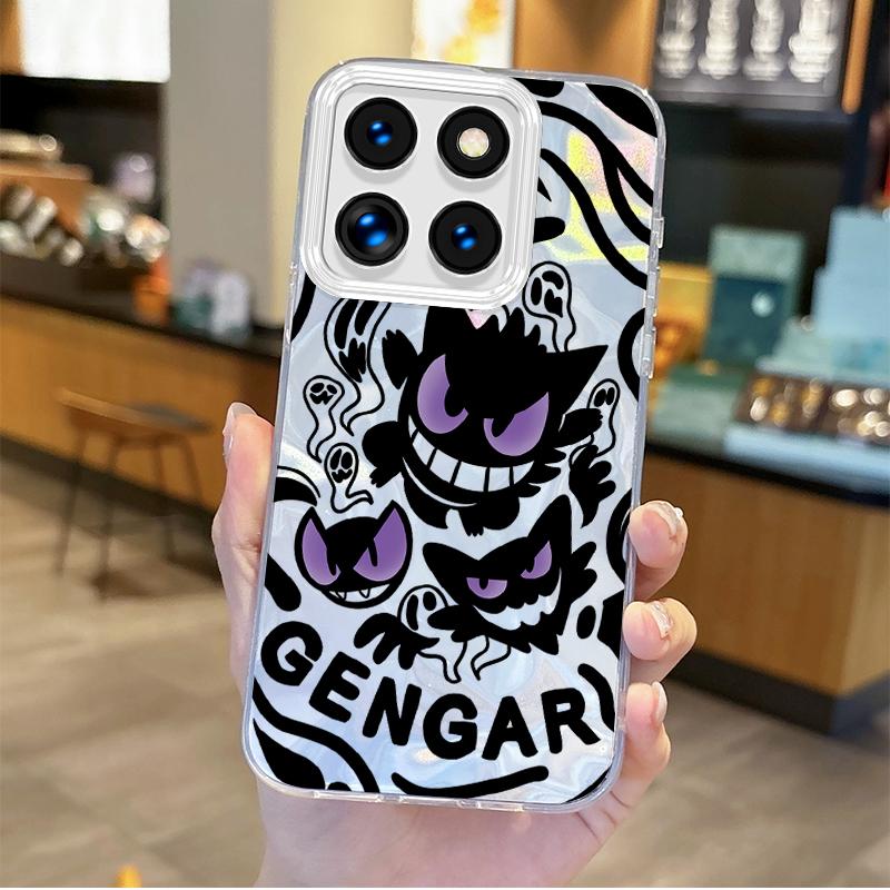 Pokemon Gengar Anime Cool Phone Case For Xiaomi Poco X6 X3 F6 M6 M4 Pro C61 13T 14T 11 Lite Feather Yarn Shockproof Matte Cover