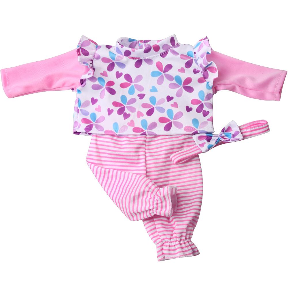 Muñecas Reborn de 43 cm Traje Casual Muñeca Americana Chica de 18 Pulgadas Nuestros y Generación Muñecas Accesorios Ropa Camiseta Pantalones