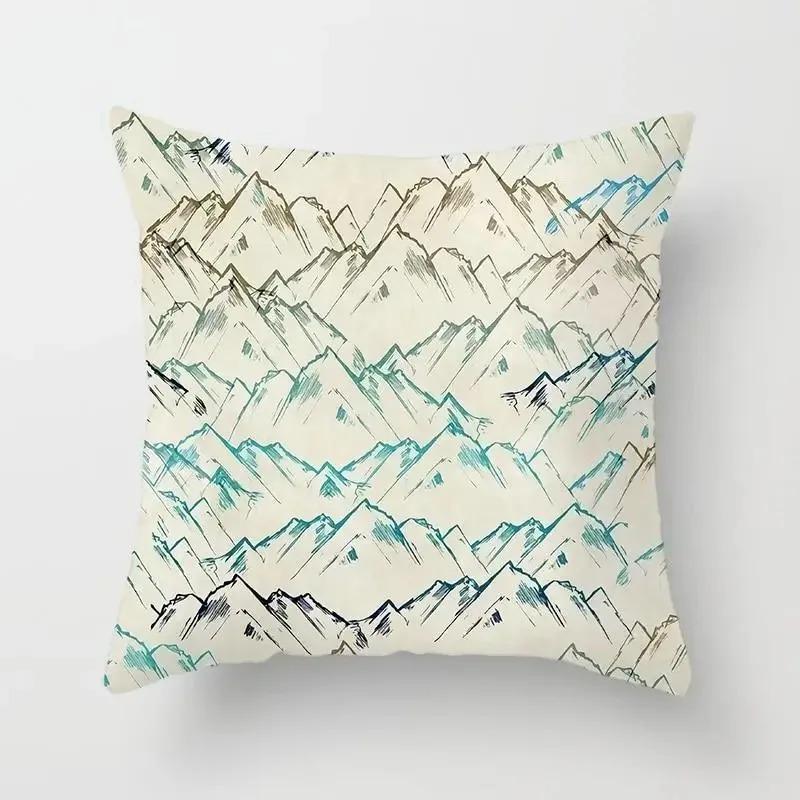 Simple Green Pattern Decorative Pillowcase Car Ornaments Office Living Room Sofa Home Pillowcase