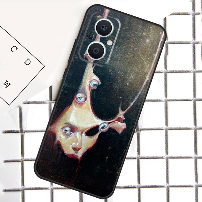 Scary Face Eyes For OPPO Reno 14 12 11 10 13 Pro 8T 11F 12F 13F 14F 7 8 Lite OPPO Find X9 X8 X6 X5 Pro Case