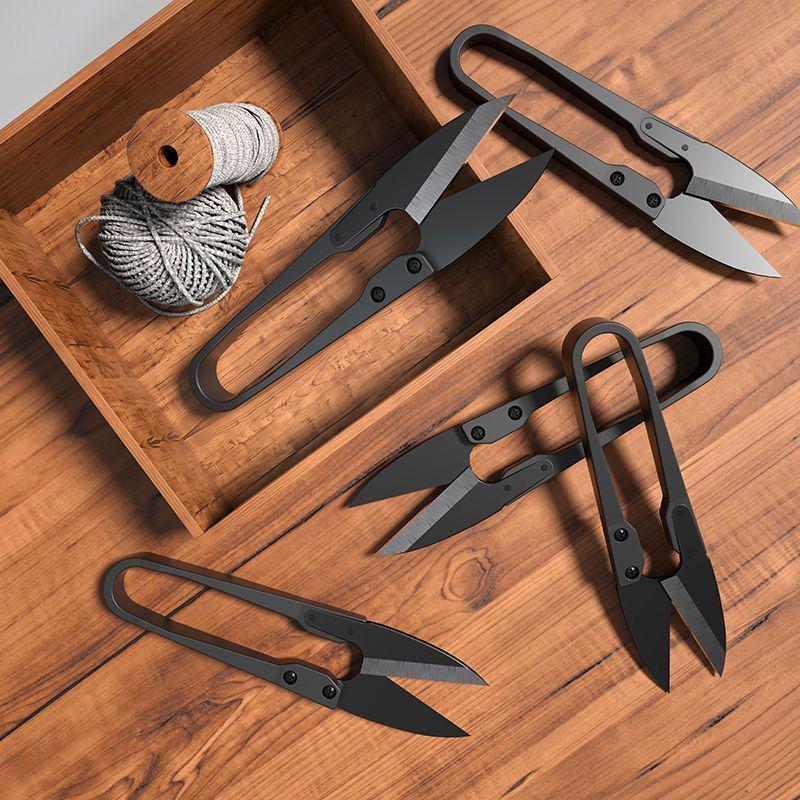 Manganese Steel U-Shaped Sewing Scissors for Fabric, Paper, and Thread Cutting