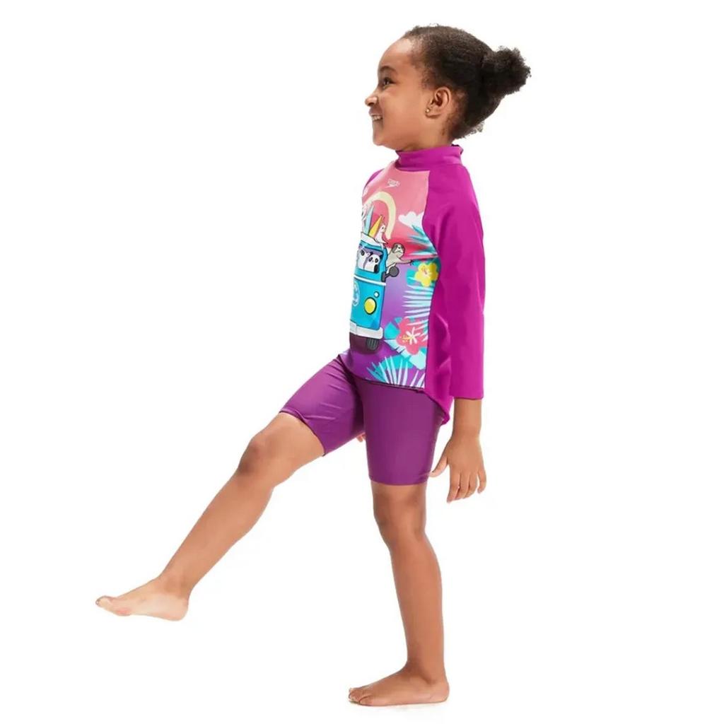 Speedo Girls Long-Sleeved Rash Top