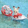 Sylvanian Families Vehicles [Captain Seal's Exciting Boat Set] V-08 ST Mark Certified, Ages 3 and Up, Toy Dollhouse, Sylvanian Families, Epoch