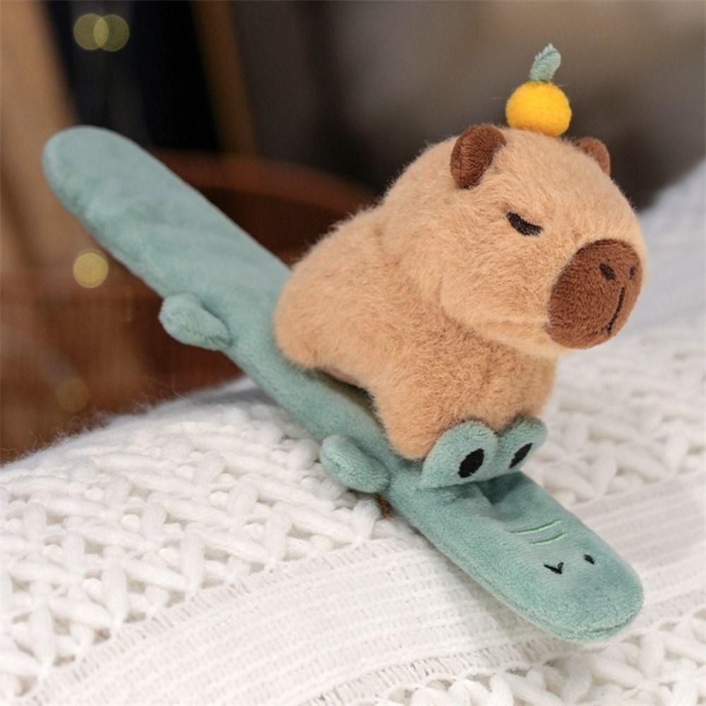 Clap Circle Toy Capybara Plush Slap Bracelet Clap Ring Capybara Plush Hand Ring  Christmas Toy