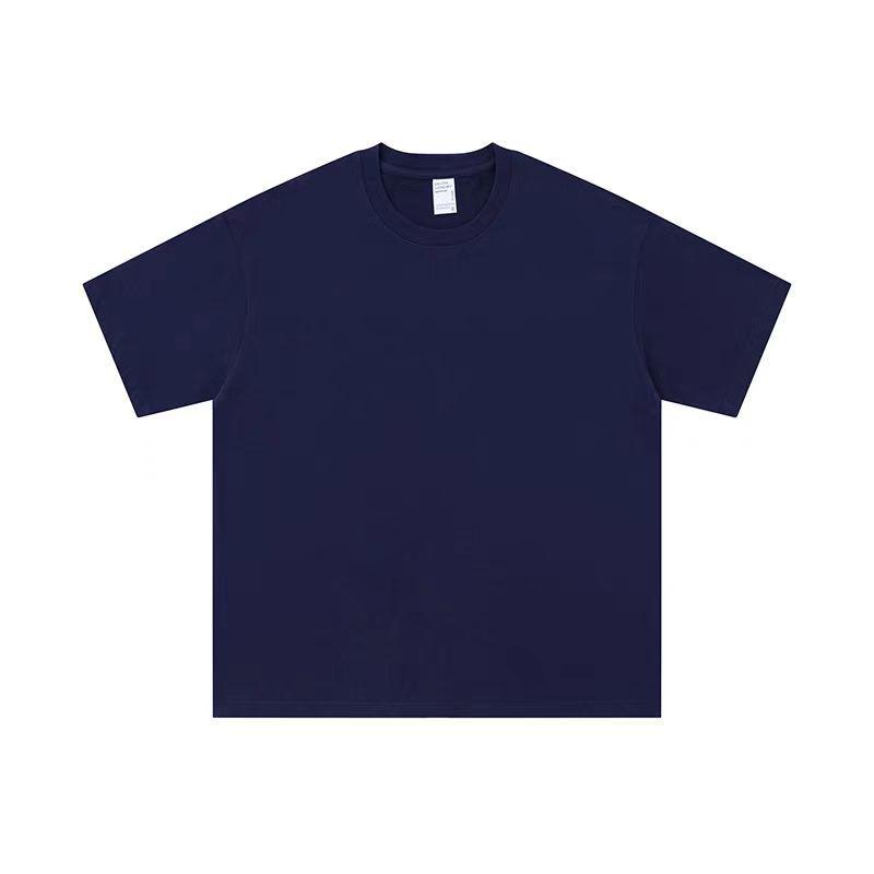 500g Combed Cotton Unisex Solid Color Short Sleeve T-Shirt