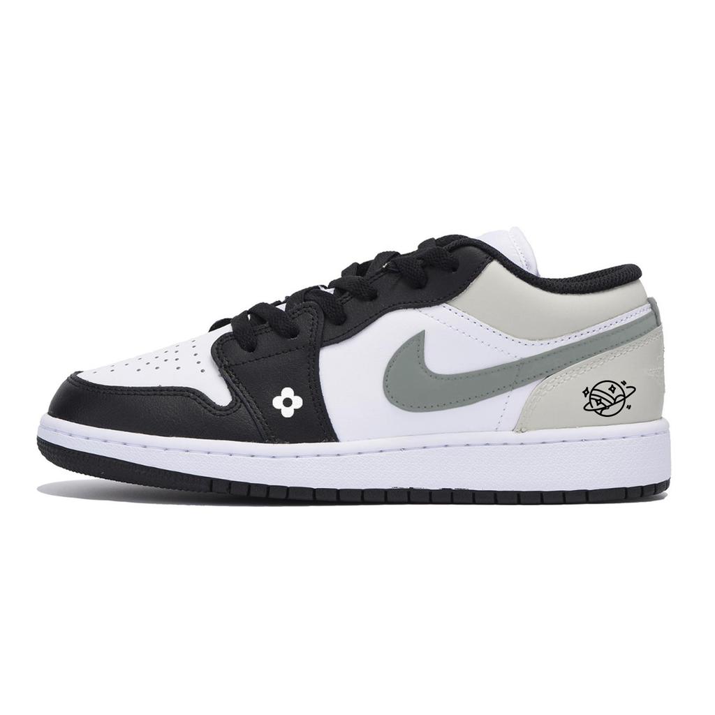 Jordan Air Jordan 1 Low top Vintage Basketball Shoes Men's White 553558-131(Team85-)