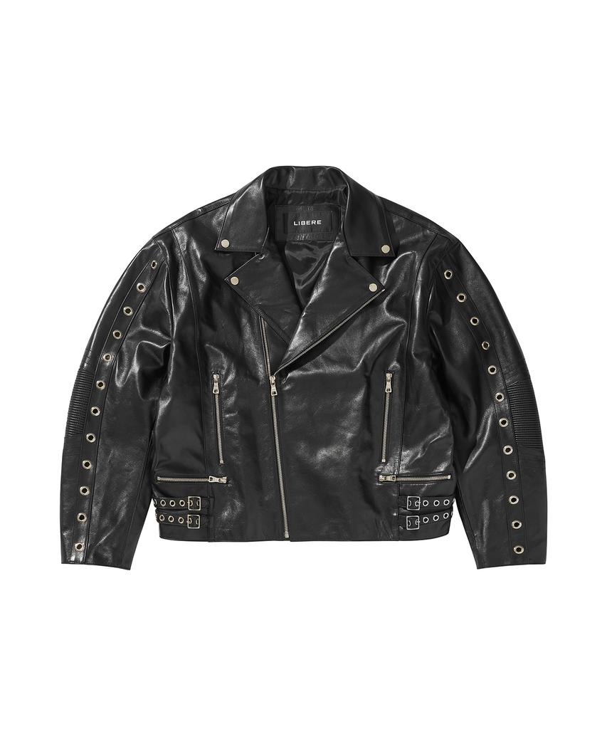 Libere Wide Leather Rider Jacket