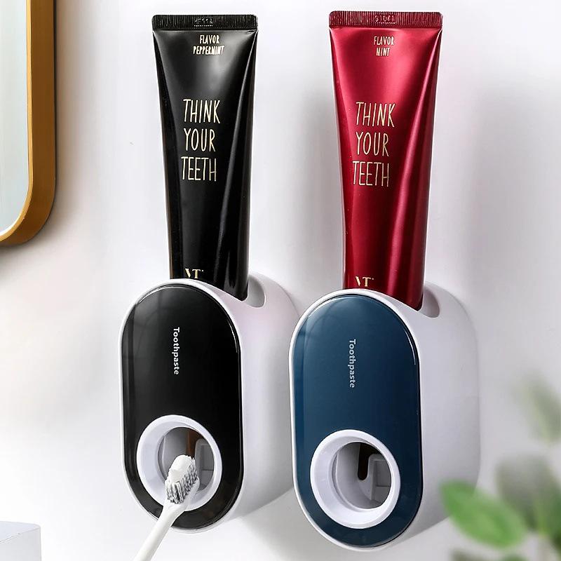 Automatic Wall-Mounted Toothpaste Dispenser Set with Lazy Toothbrush Holder - No Punching Needed, Includes New User Discount