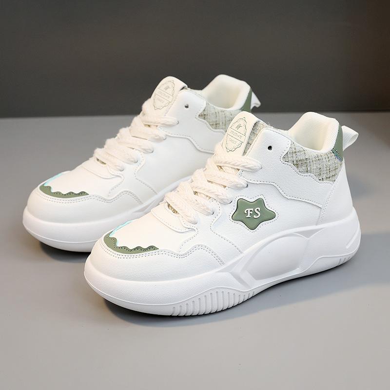 

[Customization] K8650 new color splicing women s shoes spring and autumn explosion breathable Internet celebrities heightened thick baseplate shoes 40