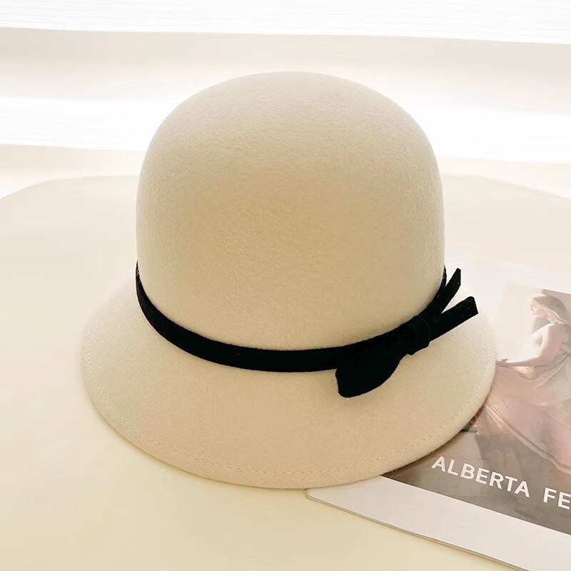 JIAOXIU Французская чистая шерсть Бандана-ведро с бантом One Size