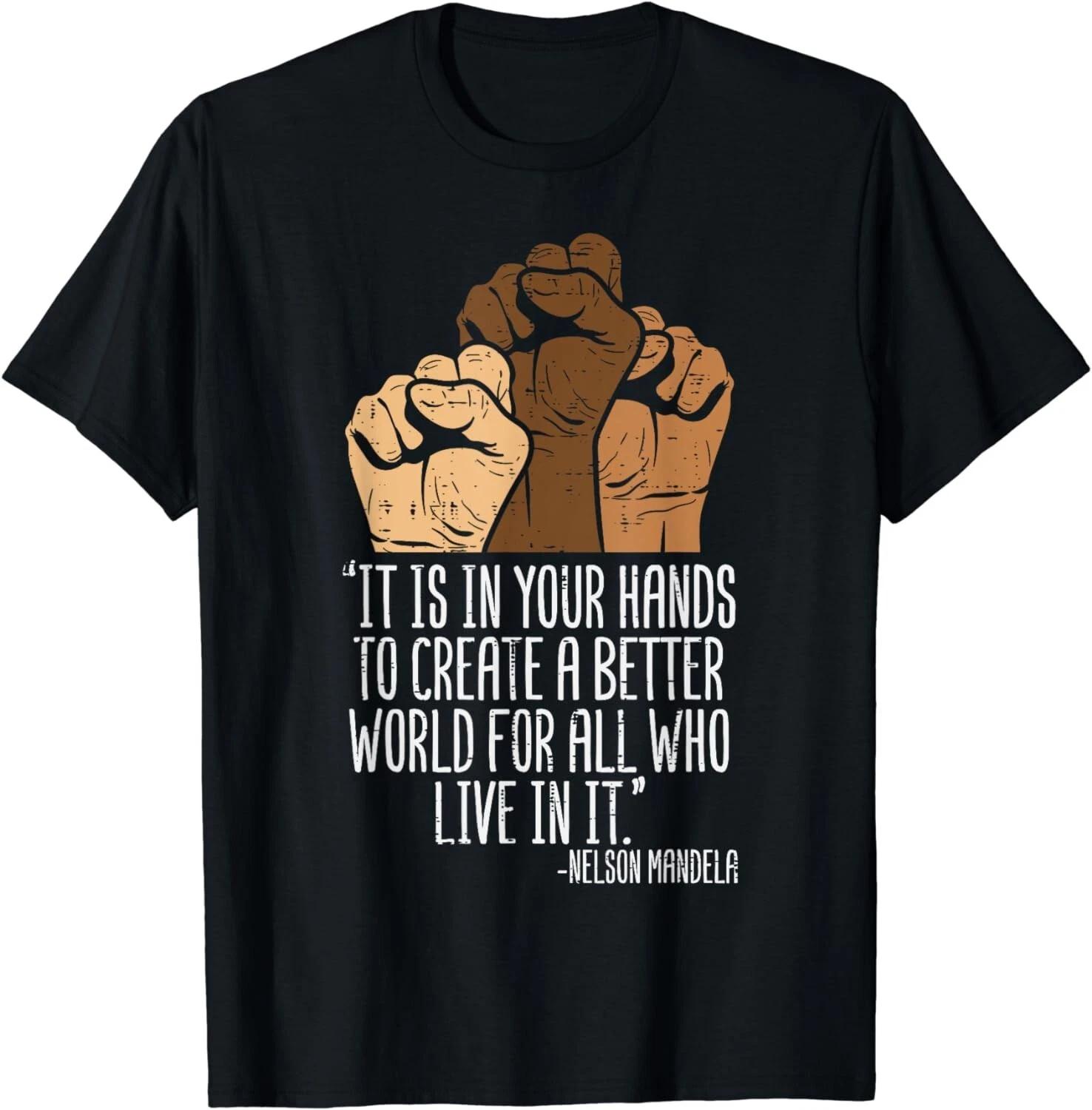 

Your Hands Create Better World Black Lives Matter BLM Gift Unisex T-Shirt S