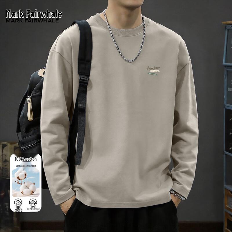 Mark Fairwhale Men's Cotton Long-Sleeve Casual T-Shirt