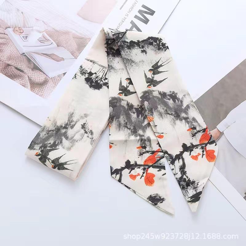 

Многофункциональная повязка для волос в стиле китайской живописи тушью, головной убор, шарфы 6,5 см*90 см one size