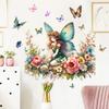 Elf and Flower Butterfly Theme Bedroom Living Room Children's Room Stickers