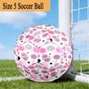 1PC Abstract Pink Circle Size 5 Soccer Balls, Anti-Slip, Outdoor Sport, a Unique Gift, Birthdays, Christmas Gifts Valentine'S Day Gifts A72