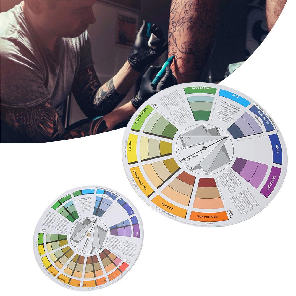 2pcs Tattoo Color Wheel Pigment Color Wheel Mixing Guide Tattoo Accessory