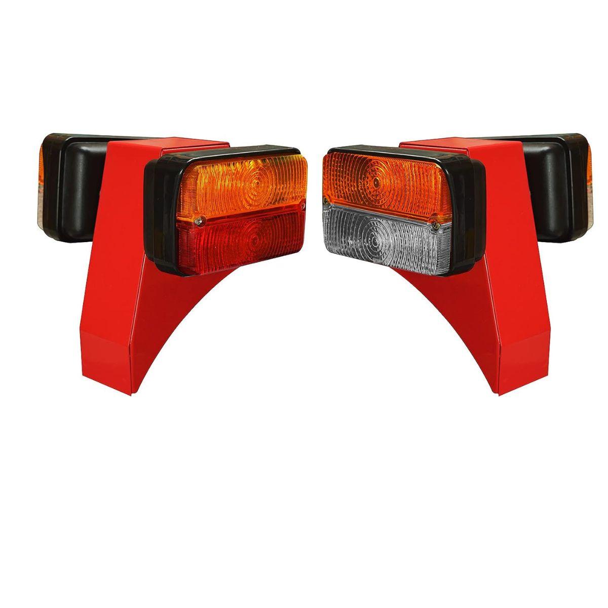 Передняя и задняя фара в сборе с кронштейном, подходит для трактора Massey Ferguson 240 / 250 / 270 / 362