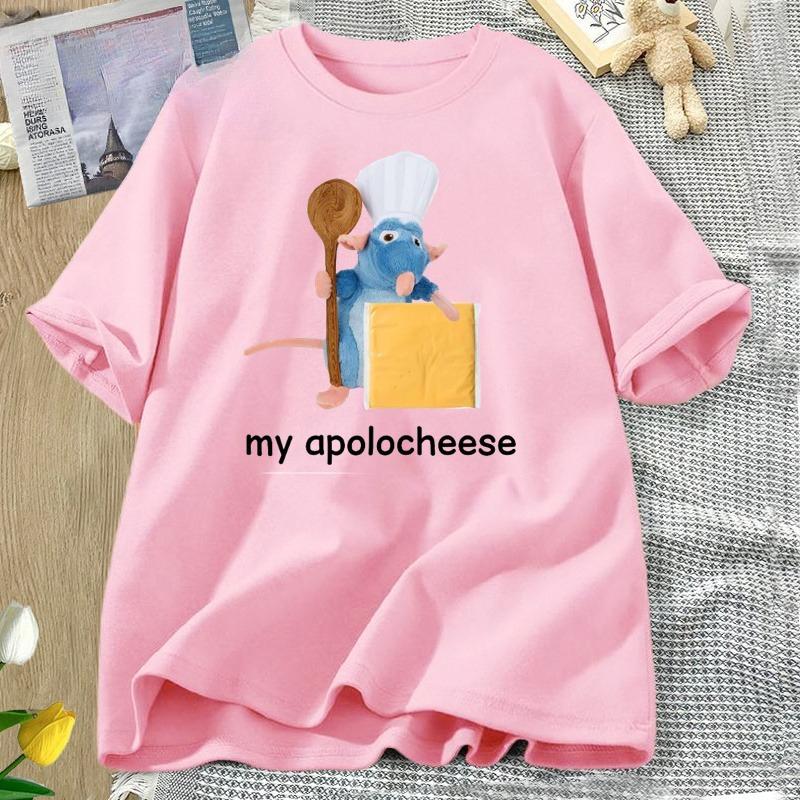 Funny Rat Plush Cheese Meme Tshirt Cotton Rat Graphic T Shirts Women Unisex Fashion O Neck Tee Shirt Casual Short Sleeve Tshirt