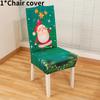 Santa Cartoon Christmas Claus Print Chair Covers Tablecloths Family Festivities