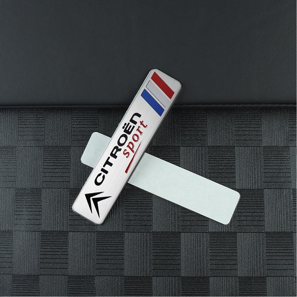 Style de Voiture Badge Autocollant en Aluminium Décoration Garde-boue Coffre Autocollant Pour Citroen C4 C3 C5 C1 C2 C6 Berlingo Celysee Cactus Picasso Saxo