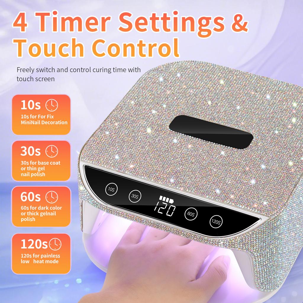 DianaBeauty UV Nail Lamp Professional Portable Nail Dryer with LCD Touch Screen 36 LEDs UV Manicure Lamp Nail Tools