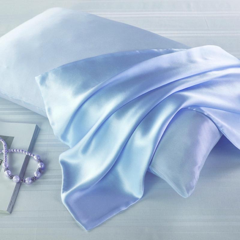 Ice Silk Imitation Pillowcase - Stain Resistant, Thickened, Pair Pack, Free Shipping