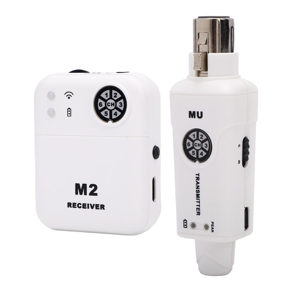 2,4 GHz Kabelloses In-Ear Monitor System Sender Empfänger Set 6 Kanal Frequenz mit Monitor Kopfhörern Plug and Play Wiederaufladbar 8ms Lo