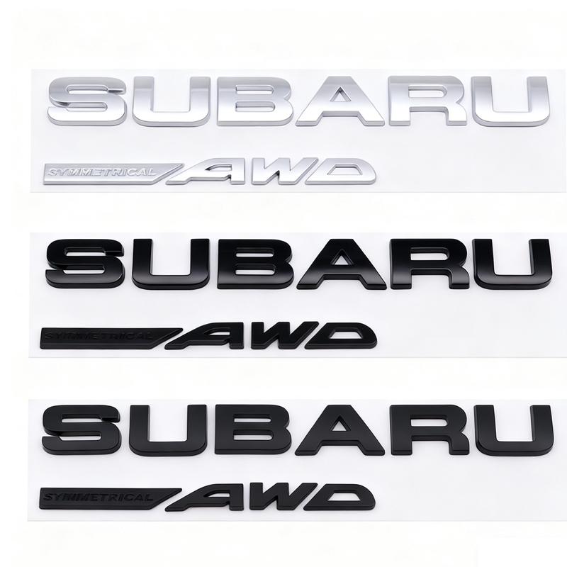 21.5X2.2CM ABS 2025 for Subaru SYMMETRICAL AWD Car Rear Trunk Letters Emblem Stickers STI XV WRC WRX BRZ FORESTER IMPREZA LEGACY VV555