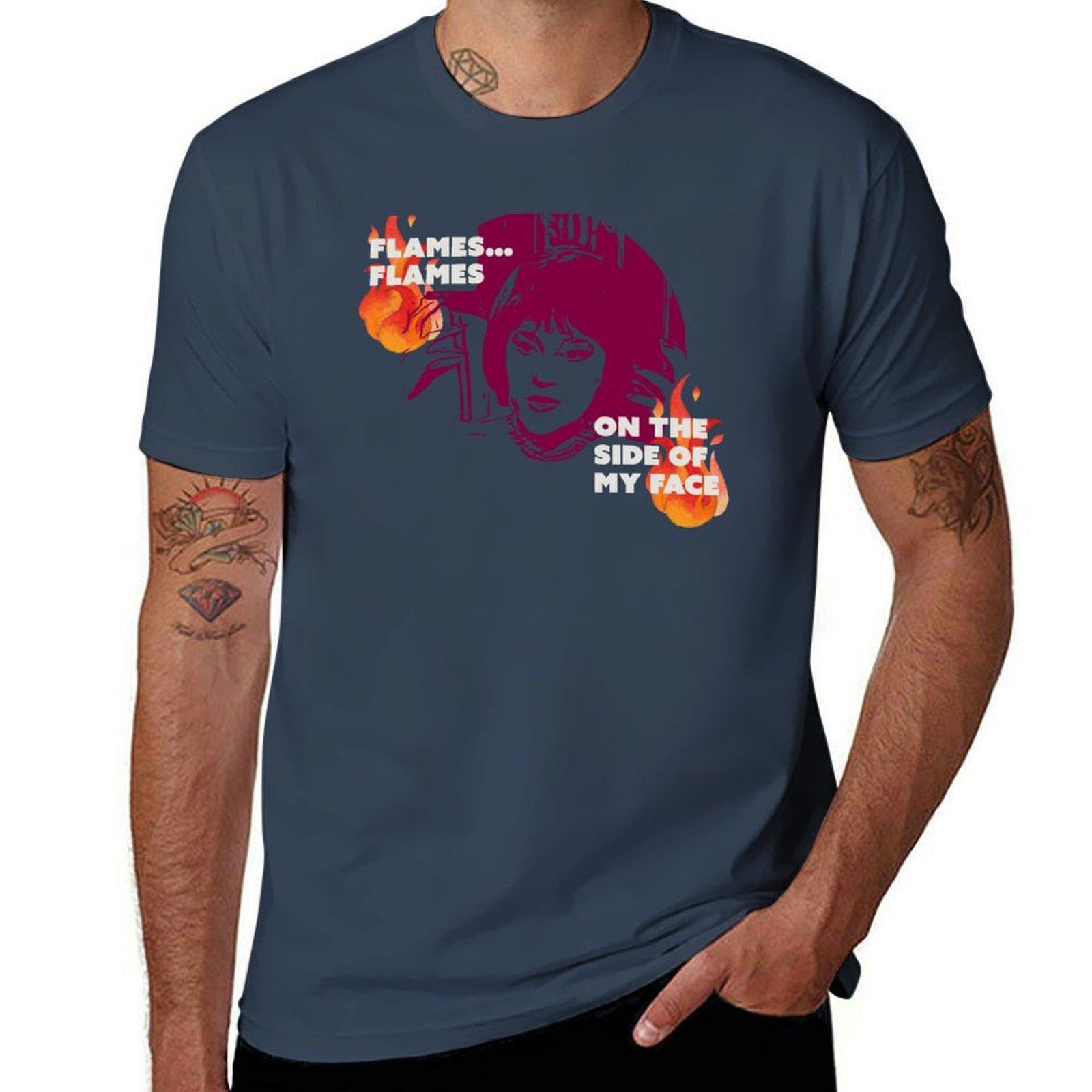 Flamesflames On The Side Of My Face Tshirt Breathable Gym Short Sleeve Tshirt S