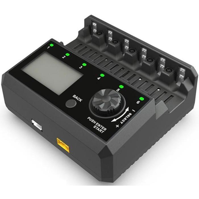 Chargeur de batterie - SkyRc - NC2500 Pro - 6 baies AA/AAA - Grand écran LCD - QC3.0