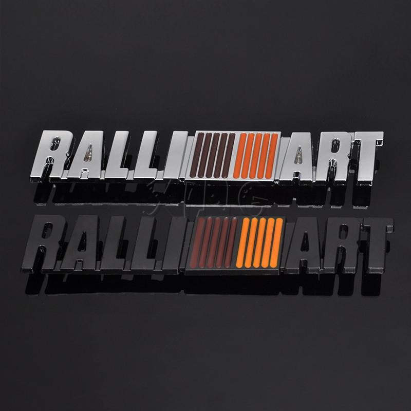Car Grill Emblem Auto Front Grille Badge For Mitsubishi Ralliart Logo Lancer Asx Outlander Pajero Sport Car Styling Accessories QS1