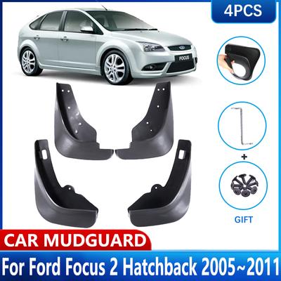 Car MudFlaps For Ford Focus 2 Accessories II Hatchback MK2 Mk2.5 2005~2011 Front Wheel Mud Flap Fender Mud Guard Splash
