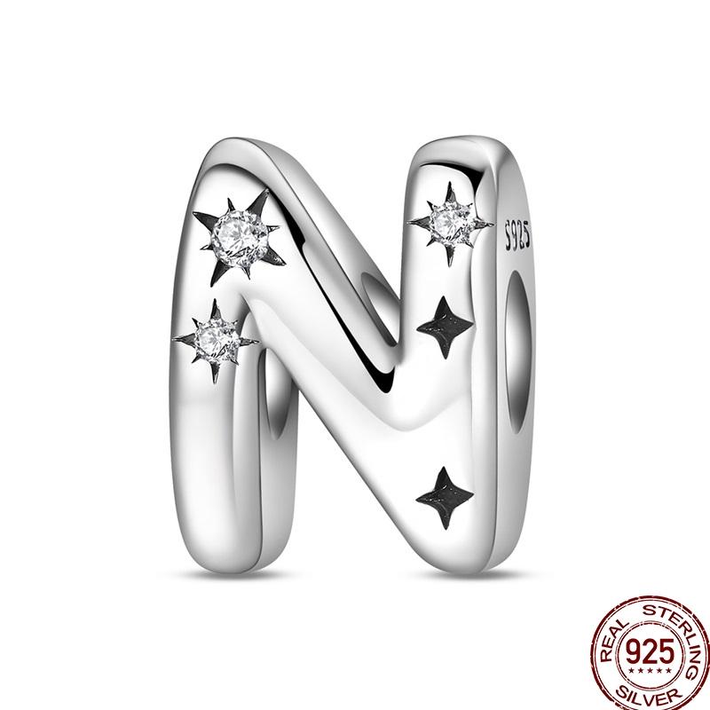 Copper 26 Letter A-Z Alphabet Charm Beads Fit Original Bangle Bracelet Necklace Pendant Jewelry Accessories Making