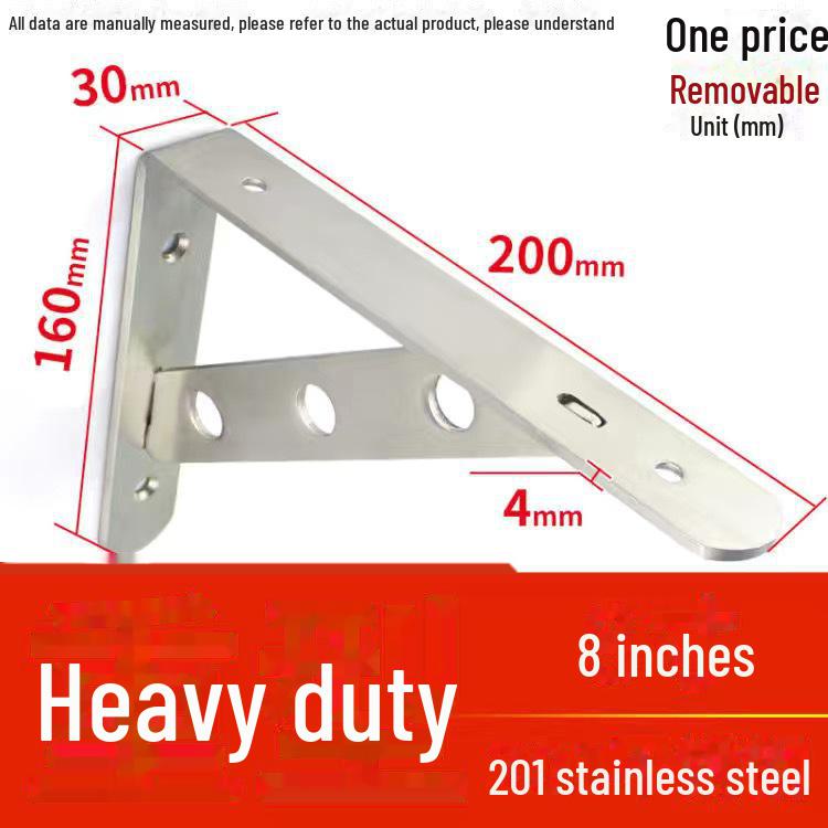 Stainless Steel Wall-Mounted Triangle Support Bracket