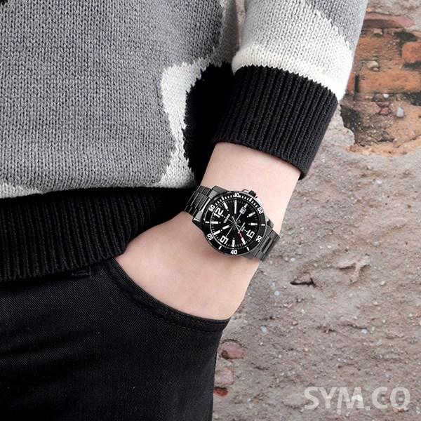 Casio Ceas de scafandru pentru bărbați cu design cromat negru maro din metal