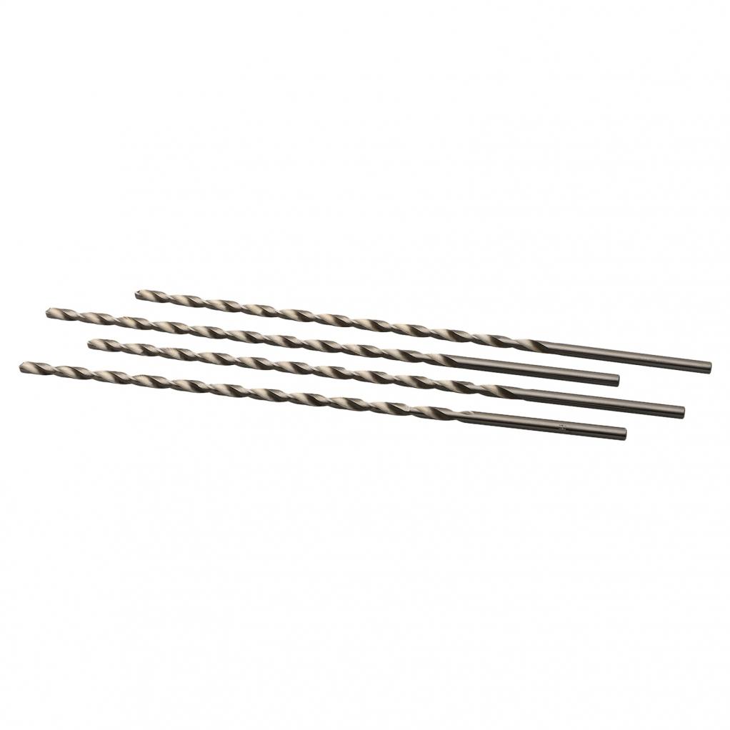 200mm Long High Speed Steel Drill Bits Set of 4 for Metal Drilling