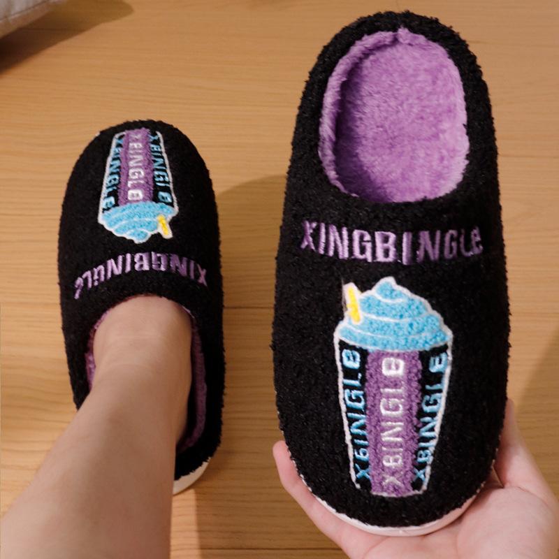 New Cotton Slippers Indoor Home Tide Brand Ice Cream Non-slip Cotton Slippers