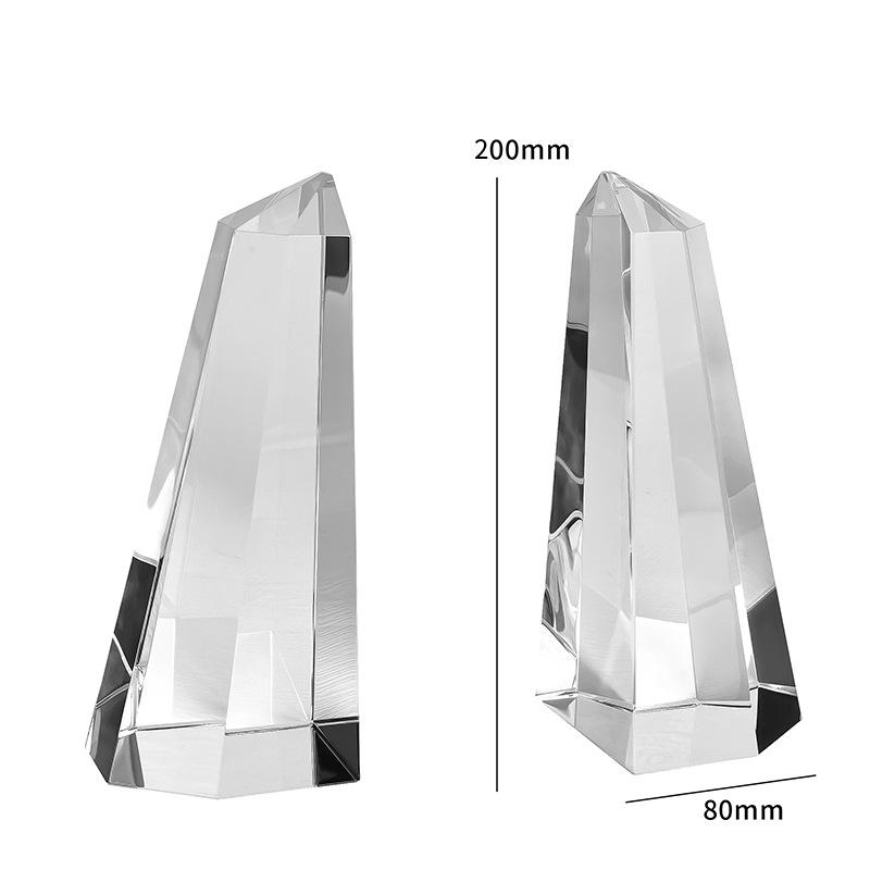 European Crystal Bookends: High-Transparency Decorative Display for Home or Study Safety Packaging