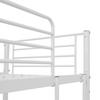 Bunk Bed with Desk Frame White Metal 90x200 Cm