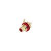 Rean - Phono Base (rca) - Gold Contacts - Red