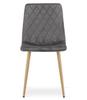 TURIN Chair - Dark Grey Velvet / Wood Color Legs X 1