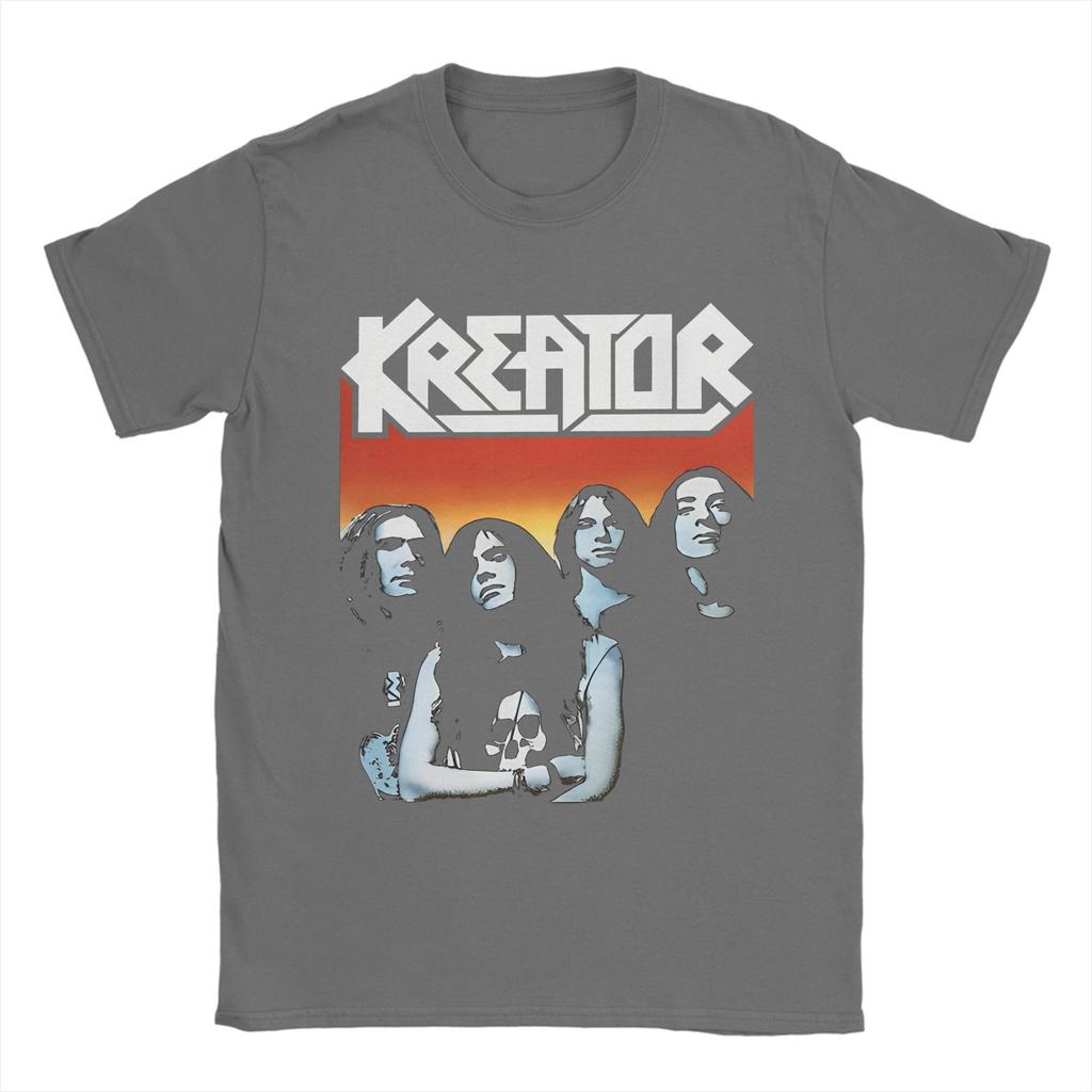 Kreator Band T-Shirt Beach  Cotton T-Shirts For Man Fashion Design Tee Shirt Short Sleeve Vintage Tees
