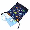 COLORFUL CANDY STYLE School Lunch Bag for Boys, Drawstring Bag for Elementary and Middle School Students, Stylish and Cute, Kids' Discovery! Explore!