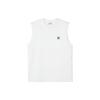 MLB Base Logo Tank Tops Unisex Ecru Crew Neck Moderate Straight Fit 3ATKB0243-50WHS