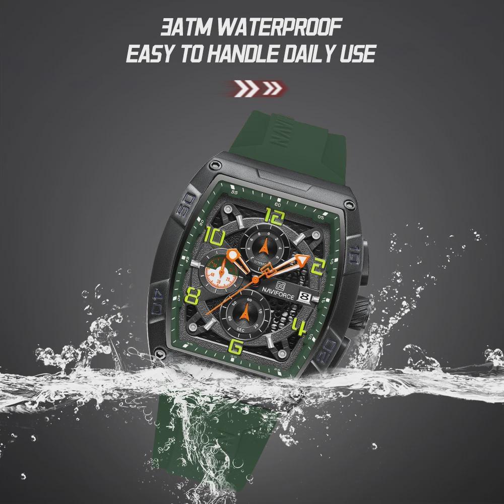 Creative Barrel-Shaped Small Dial Men Wristwatch Waterproof Quartz Watches Chronograph Date Display Reloj Hombre