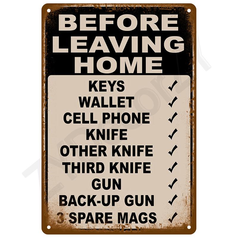 Retro Wall Art Mural Outdoor House Bathroom Home Room Decorations Decor Vintage Metal Signs Plates Tin Sign Posters Man Cave Bar