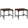 819411 vidaXL Side Tables 2 Pcs Brown Oak 40x40x35 Cm Engineered Wood